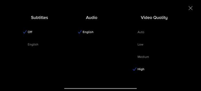 Paramount Plus Settings 