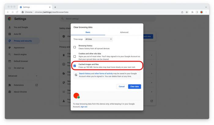 Clear Your Browser Cache
