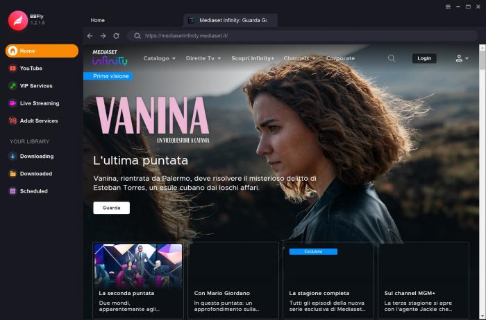 built-in browser of BBFly