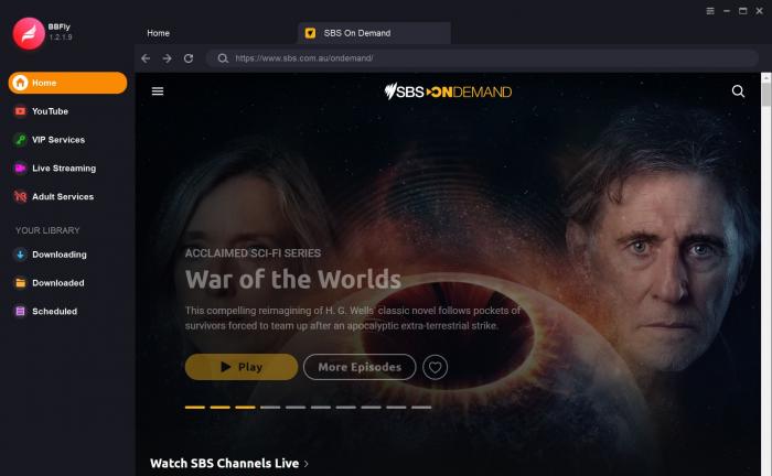 BBFly's built-in browser