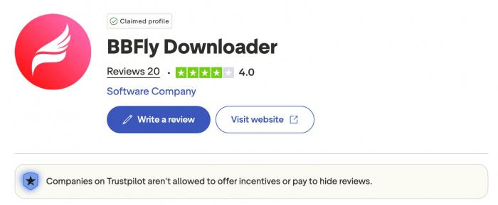 BBFly trustpilot